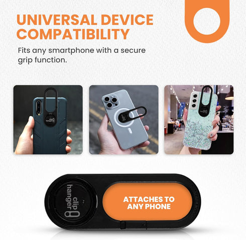 PIVIT - Phone Holder & Finger Grip for Hand, Secure Phone Attachment for Texting, Selfies