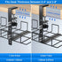 LUXEAR Under Desk Cable Management Tray 2Pack No Drill C-Clamp Standing Desk Cords Organizers 15.7“ High Capacity Adjustable Removable Docking Station Wires Holder Rack Office Kitchen Table Raceway