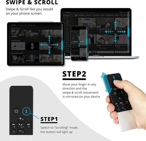 TNP Bluetooth Remote Control for iPad iPhone, Trackpad Media Presenter for iOS, Mac, Android Tablet PC, Wireless Camera