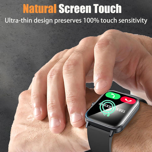 Compatible ID208 Plus Smart Watch Screen Protector, 3 Pack Lamshaw 3D Full Coverage PET Soft Film