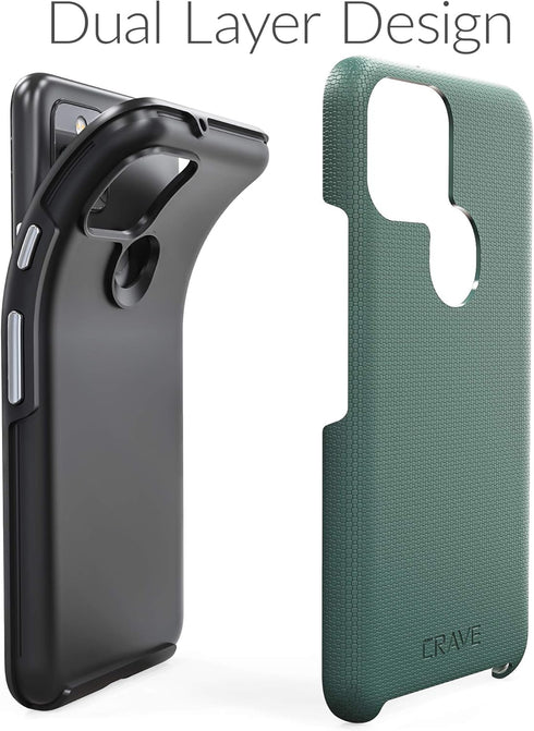 Crave Pixel 5 Case, Dual Guard Protection Series for Google Pixel 5 - Forest Green