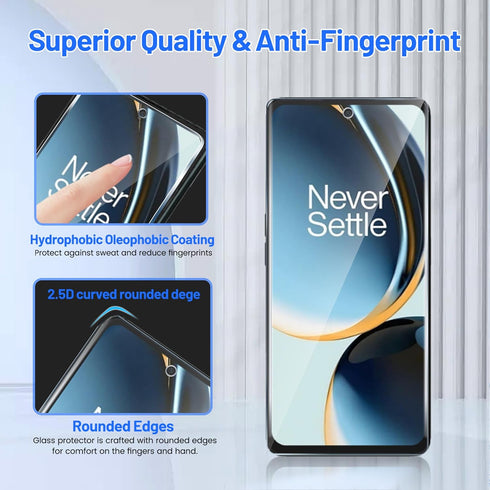 TQLGY OnePlus Nord N30 5G Screen Protector 3 Pack, Ultra HD Tempered Glass, 9H Hardness, Anti-Scratch, Easy Install.