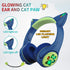 Riwbox CF9 Cat Ear Kids Bluetooth Headphones with LED Light, Safe 85dB Volume Limit