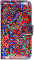 Case for Galaxy S10 - Bright Paisley Pattern Flip Folio Leather Wallet Cover with ID Card Slot Kickstand