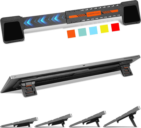 MEKASS Computer Keyboard Stand for Desktop, Adjustable Keyboard Riser, Extendable Holder, Non