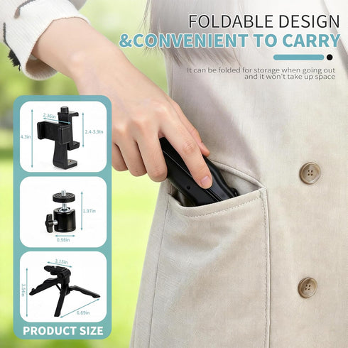 UXIETIN Portable,1 1 Tripod Mount Compatible with Pocket Radar-Lightweight and Radar Clip + Adjustable Tripod Mount
