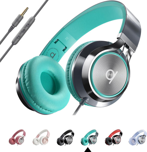 ARTIX CL750 Wired Headphones with Mic Noise Isolating On-Ear Headphones for Computer