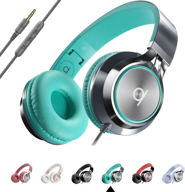 ARTIX CL750 Wired Headphones with Mic Noise Isolating On-Ear Headphones for Computer