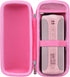 Khanka Hard Travel Case for SOWO Surgeboom 2 Outdoor Portable Bluetooth Speaker, Wireless IPX7 Waterproof - Pink