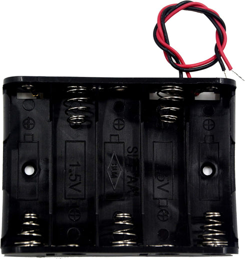 LampVPath (Pack 2 5 5 of AA Battery Holder with Leads, AA Battery Holder with Wires