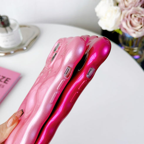 Qokey Bling Glitter Phone Case for iPhone 15 Pro Max, Shockproof Camera Lens Protection, Warm Rose