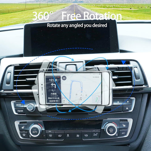 LLKUANG Car Mobile Phone Mount - Compatible with BMW 3 4 Series, 360-Degree Rotary Cell Phone Holder