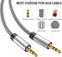 3.5mm Nylon Braided Aux Cable 6FT, Male to Male Audio Auxiliary Input Adapter for Headphones, Car, Home Stereos, Speaker