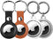 DDJ 4 Pack Waterproof Airtag Holder, Keychain Case for Dog Collar, Luggage, Keys, Full Body Anti-Scratch Protective (PU