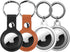 DDJ 4 Pack Waterproof Airtag Holder, Keychain Case for Dog Collar, Luggage, Keys, Full Body Anti-Scratch Protective (PU