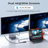 RayCue USB C to Dual HDMI Adapter, 4K@60hz, Type C to HDMI Converter, USB C Hub for MacBook, Laptop