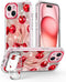 ARTSMKO Super Shiny Cute Red Cherry Phone Case: Fashion Mirror Bracket & Fruit