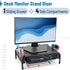 Metal Mesh Monitor Riser with Drawer - Desk Organizer for Optimal Viewing