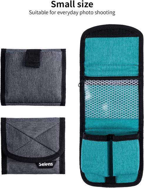 Selens Camera Battery Bag/Case for DSLR Battery SD Card Wallet, Fits NP-FZ100, LP-E6, AA, and More