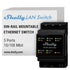 Shelly LAN Switch, 5 Port RJ45 10/100 Mbps Fast Ethernet Switch, DIN-Mountable, Fanless, Plug & Play, Energy-Saving,