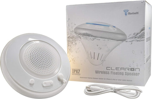 Wireless Floating Bluetooth Speaker, IPX7 Waterproof, Ideal for Pool & Shower with RGB Mood Illumination
