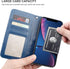 Bocasal iPhone Xr Wallet Case - PU Leather Magnetic Detachable Kickstand with Card Holder, Blue