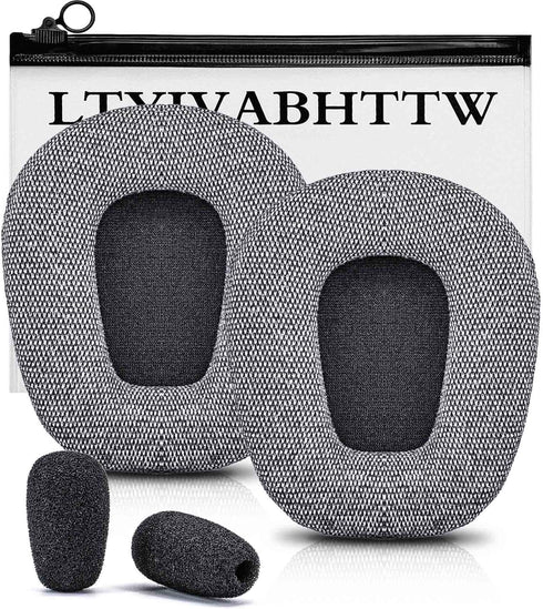 Replacement Ear Pads Cushions Kit for B450-XT/B550-XT Headset - Comfortable Gray Fabric Compatible with B450 XT/B550 XT