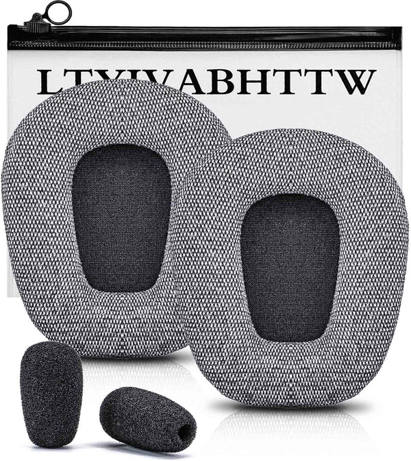 Replacement Ear Pads Cushions Kit for B450-XT/B550-XT Headset - Comfortable Gray Fabric Compatible with B450 XT/B550 XT