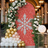 Duskova Living 5 Modern Themed Arch Backdrop Cover FT, Winter Watercolor Sparkling Snowflake Pattern Wedding Arch Cover