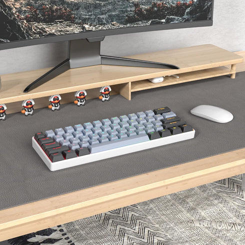Guffercty kred 61-Keys PBT 60% Keycaps, Shine-Through OEM Profile, Backlit US Layout for 60% Mechanical Keyboard (61