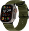 Hiking Trail Nylon Band, Rugged Compatible with Apple Watch for Men & Women, Water-Resistant Nylon Strap (Army Green)