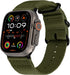 Hiking Trail Nylon Band, Rugged Compatible with Apple Watch for Men & Women, Water-Resistant Nylon Strap (Army Green)