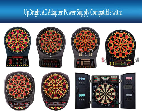 UpBright 9V AC/DC Adapter Replacement for Arachnid Bullshooter Dartboard Pro 300 450 650 670 750 800
