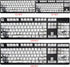 MOLGRIA Keycaps 110 Set Ink Panda for Full Sized Keyboard, Custom PBT OEM Profile with Japanese Font for Cherry MX