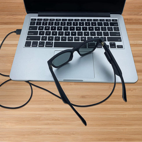E ECSEM Charger Cable, USB Type A, 80cm, for Bose Frames Alto S/M M/L, Rondo, Soprano and Tenor - 2 Black.