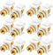 12 Pieces Banana Jack Binding Post Keystone Jack Insert with Black and Red Rings for Audio Speaker Connector
