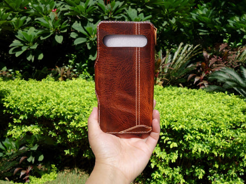 Yogurt 9 9 Case for Google Pixel Pro XL, Genuine Leather Wallet Cover for Pixel Pro XL, Handmade Dark Brown