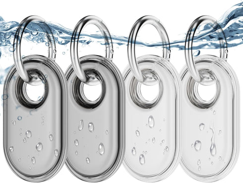 4-Pack Samsung Smart Tag 2 Case with Key Ring, Full-Body IPX8 Waterproof TPU Cover for Galaxy SmartTag2