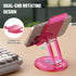 Tomorotec Adjustable Angle Acrylic Cell Phone Stand for Desk, Foldable Acrylic Phone Holder Cute for Office, Portable