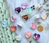 Expanding Heart Glass Mobile Phone Grip Holder for Smartphones, Collapsible Cell Phone Stand (Purple Blue Heart)