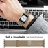 Geoumy Metal Magnetic Bands for Apple Watch 38mm, Stainless Steel Milanese Loop Replacement Strap (Light Gold)