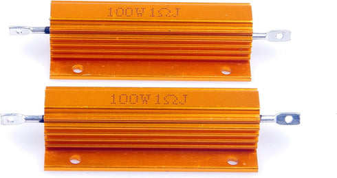 100 Watt 1 Ohm 5% Gold Wirewound Resistors, Electronic Aluminium Shell (Pack of 2)