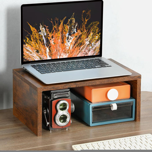 Riser-6.7 inch, TEAMIX Higher Monitor Stand Monitor Riser with Storage for Desk Small Monitor Stand TV/Screen/PC/Laptop