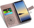Phone Case for Samsung Galaxy Note 8, Wallet Cases with Tempered Glass Screen Protector, Leather Slim Flip Cover