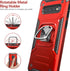 Galaxy S10 Plus Case, Slim Fit Hybrid Drop Test Cover with Car Mount Kickstand Protective Phone Case, Red