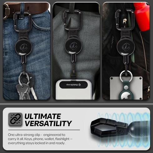 Universal Anti-Theft Phone Tether with Retractable Steel Line - Secure Your Devices