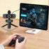 Krieer 1080P HD Webcam with Dual Mics Autofocus, Noise Cancellation, Wide-Angle, Auto Light Correction, Privacy Cover