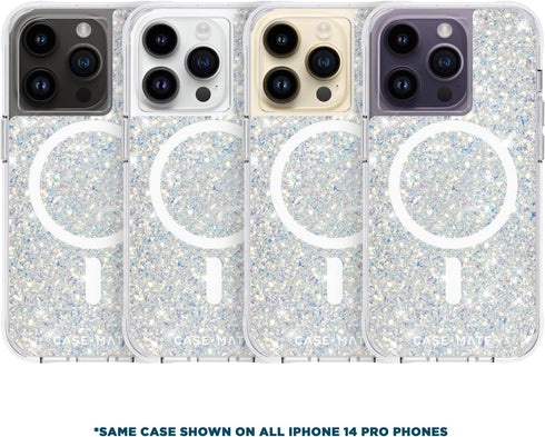 Case-Mate iPhone 14 Pro Case - Twinkle Stardust, 10FT Drop Protection, Compatible with MagSafe, Anti-Scratch, Slim Fit