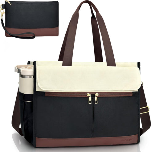 Laptop Bag for Women - 15.6 Inch Tote Work Bag with Compartments