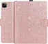 Fingic iPad Air 13 inch Case 2024, iPad Pro 12.9 inch 2018-2022 Case with Pencil Holder, Rose Gold